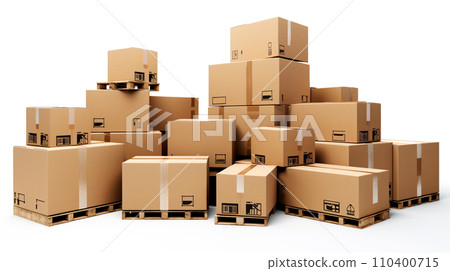 Cardboard Shipping Boxes Collection Cardboard Shipping Boxes Collection 110400715