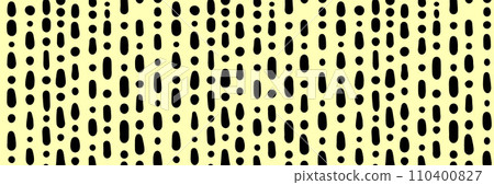 Small dash pattern. Seamless minimal dash pattern, small elements on yellow background. Small dash pattern. Seamless minimal dash pattern, small elements on yellow background. 110400827