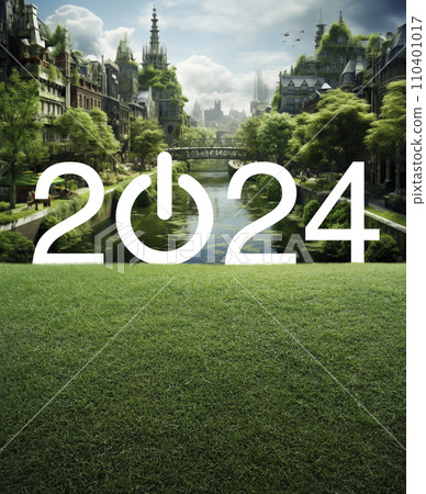 Happy new year 2024 success concept, Generative AI Happy new year 2024 success concept, Generative AI 110401017