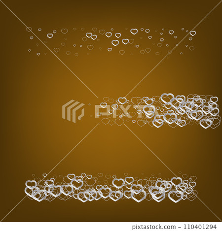 Orange background with silver hearts, design element 110401294