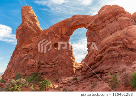 South and North Window Arch in Arches NP in Utah South and North Window Arch in Arches NP in Utah 110401298