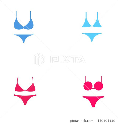 Swimsuits or Bikini Icon isolated on white background 110401430