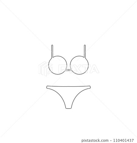 Swimsuits or Bikini Icon isolated on white background Swimsuits or Bikini Icon isolated on white background 110401437