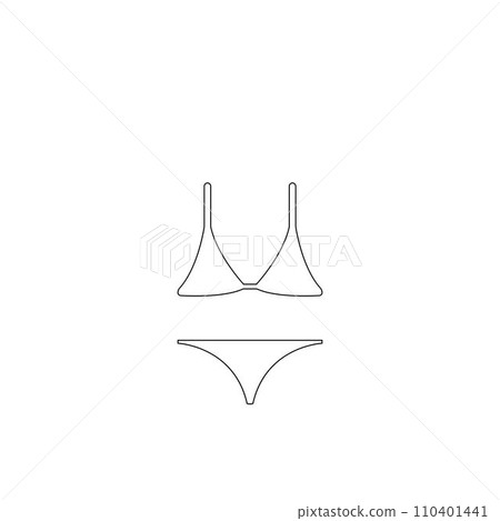 Swimsuits or Bikini Icon isolated on white background Swimsuits or Bikini Icon isolated on white background 110401441