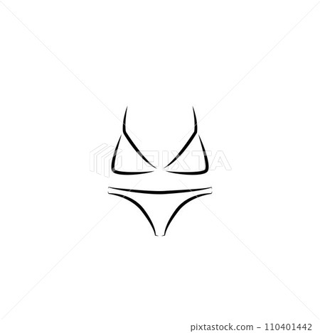 Swimsuits or Bikini Icon isolated on white background Swimsuits or Bikini Icon isolated on white background 110401442