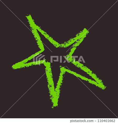 Simple star drawn with crayons 110401662