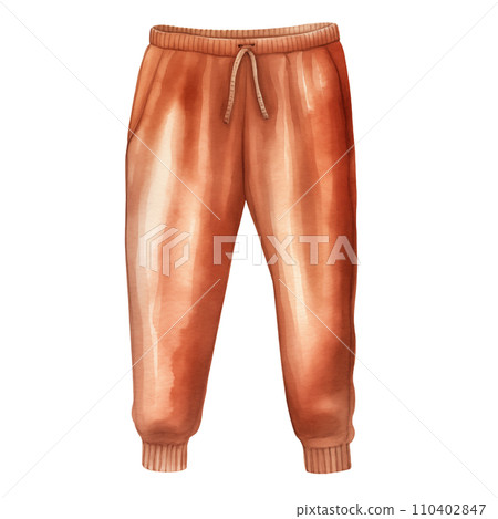 Winter trouser, winter accessories, watercolor illustration Winter trouser, winter accessories, watercolor illustration 110402847