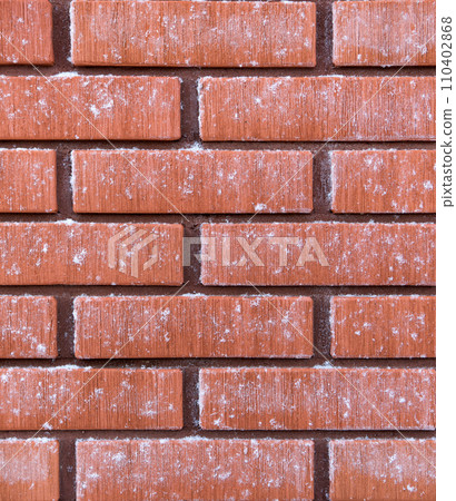 Brick Wall with Snow. Brick Wall with Snow. 110402868