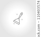 Plunger icon, out line vector icon Web icon simple thin line vector icon. toilet plunger icon 110403574