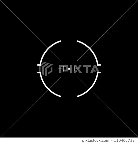 Cyberpunk style target, HUD futuristic aim 110403732
