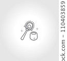 Toilet Brush icon. Monochrome simple element from housekeeping collection. Creative Toilet Brush icon for web design, templates and more. isolated on white background. 110403859