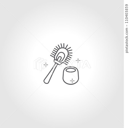 Toilet Brush icon. Monochrome simple element from housekeeping collection. Creative Toilet Brush icon for web design, templates and more. isolated on white background. Toilet Brush icon. Monochrome simple element from housekeeping collection. Creative Toilet Brush icon for web design, templates and more. isolated on white background. 110403859