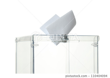PNG, Transparent box with voting paper, isolated on white background, close up PNG, Transparent box with voting paper, isolated on white background, close up 110404094
