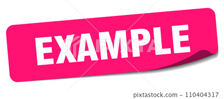 example sticker. example label 110404317