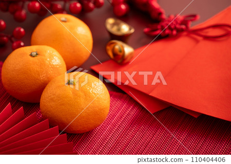 Tangerine Chinese lunar new year Tangerine Chinese lunar new year 蜜橘みかん 110404406