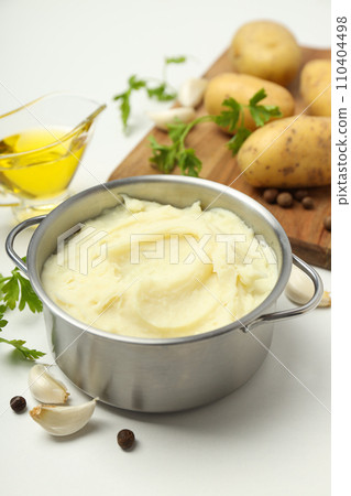 Mashed potatoes, concept of tasty and delicious food 110404498