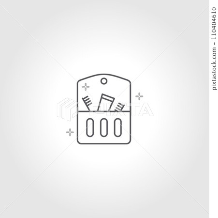 Vector Icon Related to Bathroom. Contains such Icons as Bathroom rack. isolated on white background 110404610