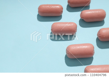 Mini sausage, concept of tasty meat food Mini sausage, concept of tasty meat food 110404796