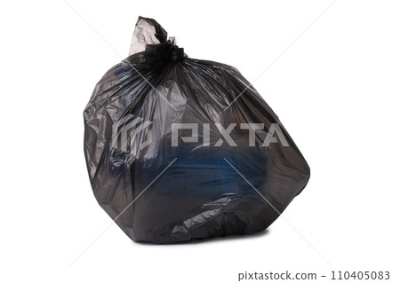 PNG, Garbage in black trash bag, isolated on white background PNG, Garbage in black trash bag, isolated on white background 110405083