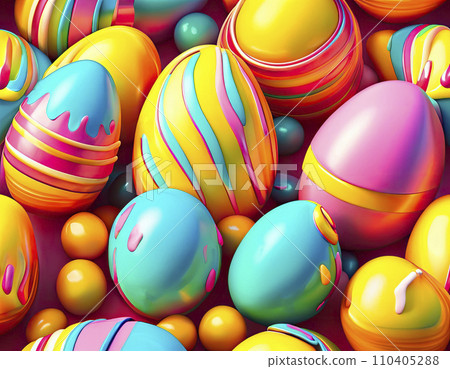 Colorful Easter eggs background. Easter celebration concept, banner design for website Colorful Easter eggs background. Easter celebration concept, banner design for website 110405288