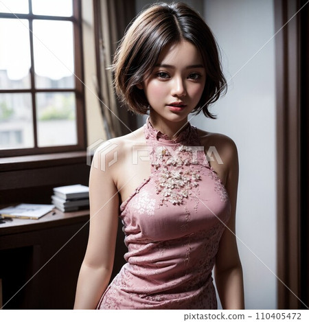 穿著裙子的女人（AI圖片） 110405472