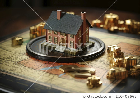 AI-generated content. Miniature Dream Home: Architectural Model Showcase. 110405663