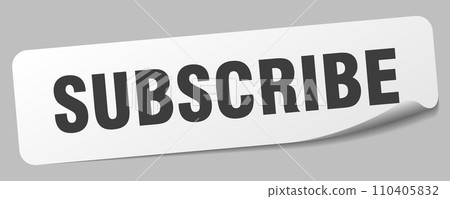 subscribe sticker. subscribe label subscribe sticker. subscribe label 110405832