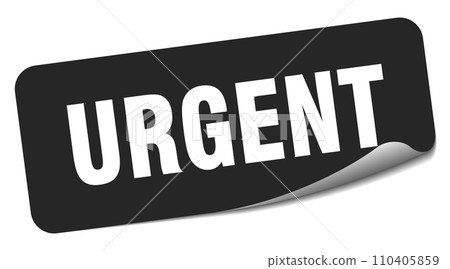 urgent sticker. urgent label urgent sticker. urgent label 110405859