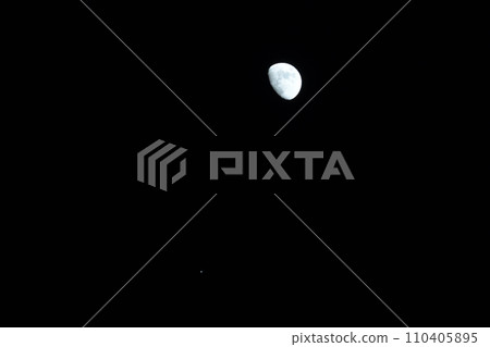 Approach of the Moon and Jupiter at 9.1 lunar age Approach of the Moon and Jupiter at 9.1 lunar age 110405895
