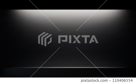 Dark gradient background vector. Black gradient studio illustration. Elegant wall with smooth gradient. 110406554