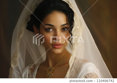 Beautiful young Asian bride Beautiful young Asian bride 110406742