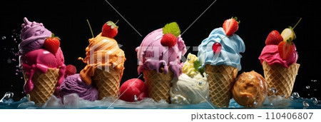 Ice cream scoops 110406807