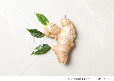 Seasoning and spices concept - ginger, homemade seasoning 110406949