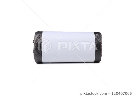 PNG, Roll of black garbage bags, isolated on white background 110407006