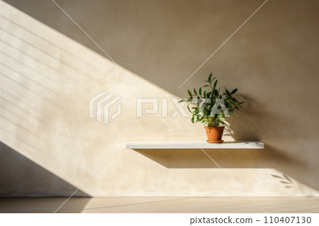 Shadow on a natural-colored wall from a window Shadow on a natural-colored wall from a window 110407130