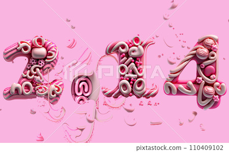 AI image characters on pink background 110409102