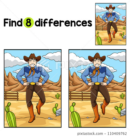 Cowboy Dance Find The Differences 110409762