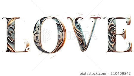 AI image character written as LOVE AI image character written as LOVE 110409842