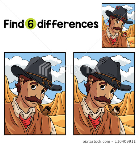 Cowboy Campfire Find The Differences Cowboy Campfire Find The Differences 110409911