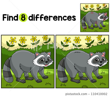 Racoon Animal Find The Differences 110410002