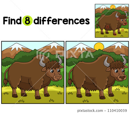 Yak Animal Find The Differences Yak Animal Find The Differences 110410039