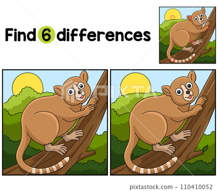 Mouse Lemur Animal Find The Differences  110410052