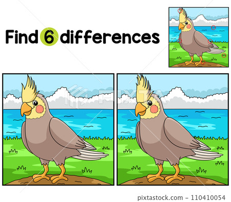 Cockatiel Animal Find The Differences  110410054