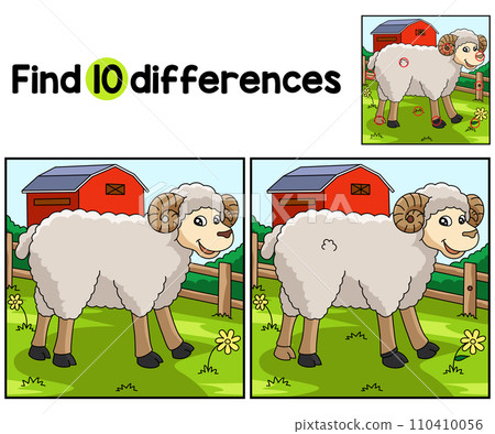 Sheep Animal Find The Differences 110410056