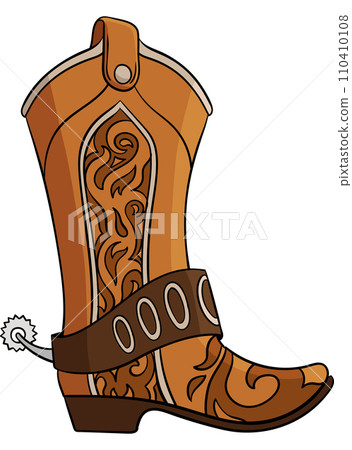 Cowboy Boots Cartoon Colored Clipart Illustration Cowboy Boots Cartoon Colored Clipart Illustration 110410108