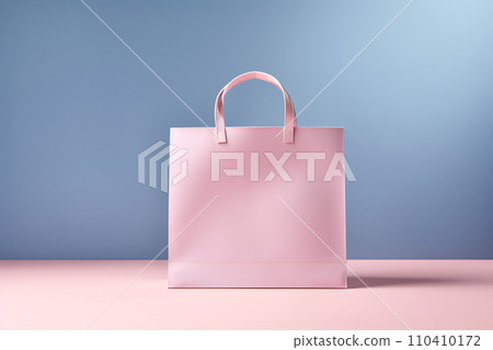 Minimalist and elegance Pink shopping bag on 110410172