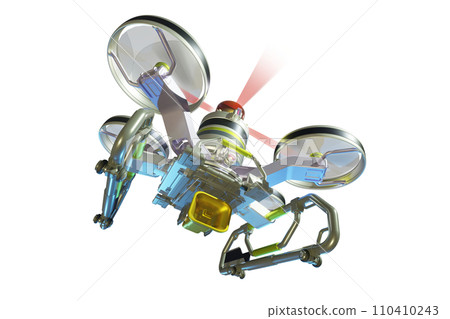 Police drone (with speaker: transparent material version) Police drone (with speaker: transparent material version) 110410243