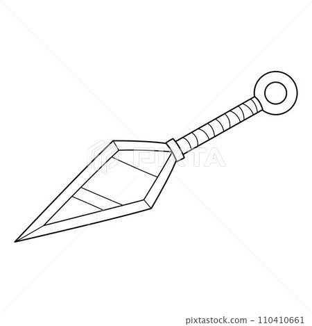 Ninja Kunai Isolated Coloring Page for Kids Ninja Kunai Isolated Coloring Page for Kids 110410661