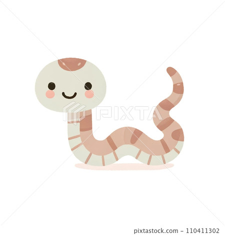 Cute deformed snake picture_AI generated image 110411302