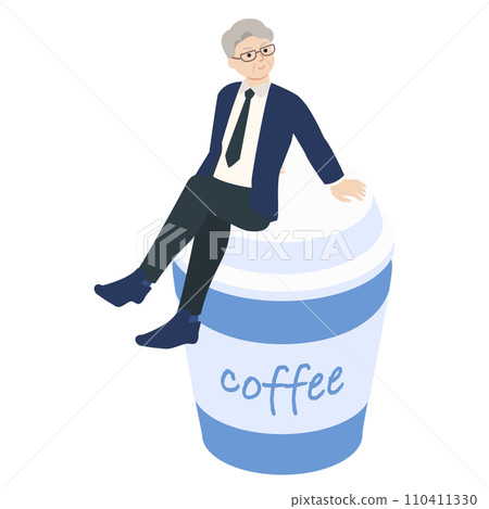 Illustration of a senior businessman 110411330
